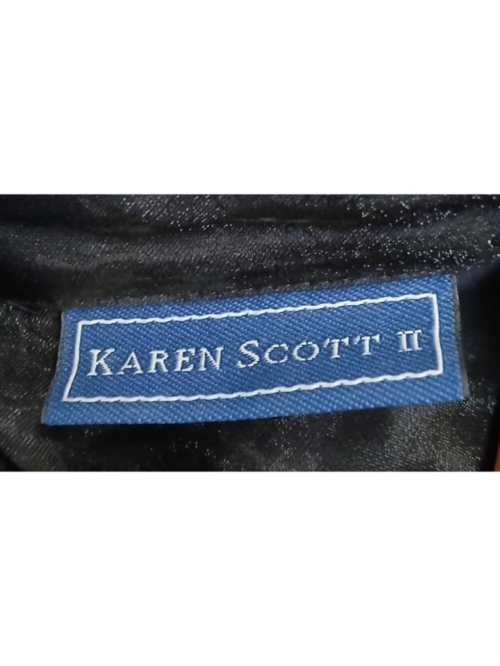 Karen Scott II Womens Size 3X Blouse Top Black Metallic Sheer Button Front #I-8 - Picture 3 of 8